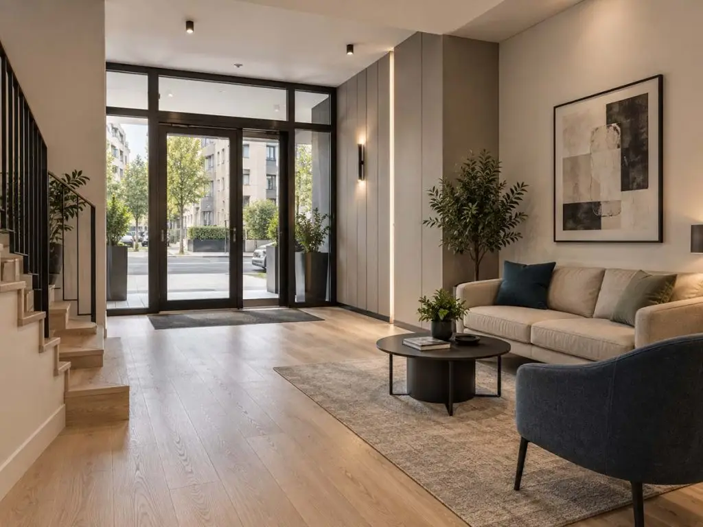 Zajednički ulazni prostor Centar Residence sa kutkom za sedenje.